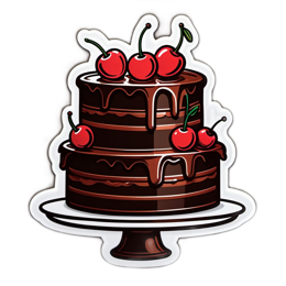 cake cherries SVG PNG design
