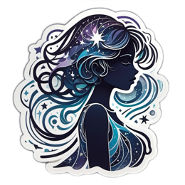 unicorn starry silhouette SVG PNG design with clean design elements