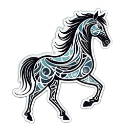 artistic horse SVG PNG design with clean design elements