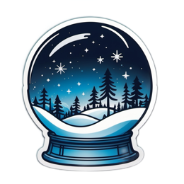 snow globe winter scene SVG PNG design