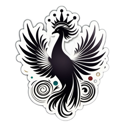 peacock sticker SVG PNG design with clean design elements
