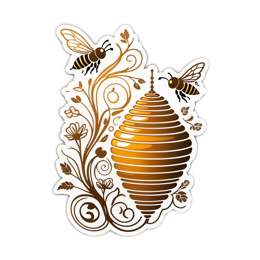 bees honeycomb floral SVG PNG design with floral elements