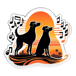 music sunset SVG PNG design