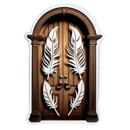 door feathers SVG PNG design with clean design elements
