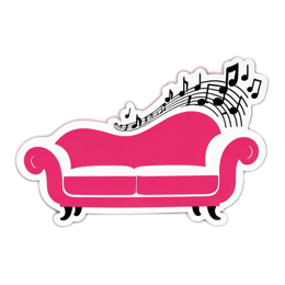 couch music notes SVG PNG design