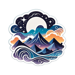 artistic landscape SVG PNG design with clean design elements
