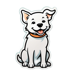 cute cartoon dog SVG PNG design with clean design elements