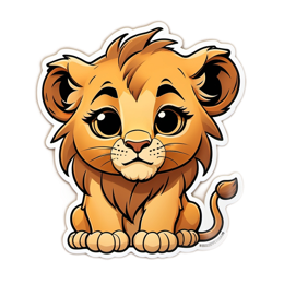 cute lion SVG PNG design with clean design elements