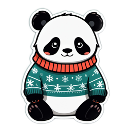 panda winter sweater SVG PNG design