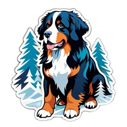 pet bernese mountain dog SVG PNG design with clean design elements