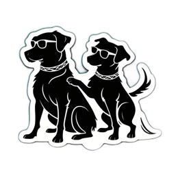 dogs stickers SVG PNG design with clean design elements