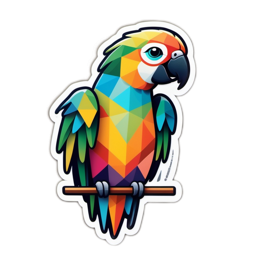 colorful parrot SVG PNG design with clean design elements