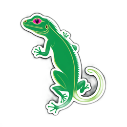 gecko colorful SVG PNG design with clean design elements