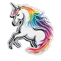 unicorn rainbow SVG PNG design with clean design elements