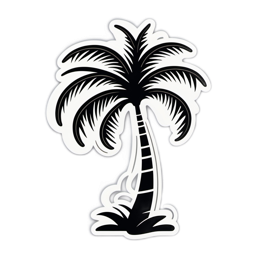 palm tree sticker SVG PNG design with clean design elements