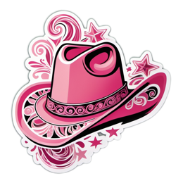 sticker hat stars SVG PNG design with clean design elements