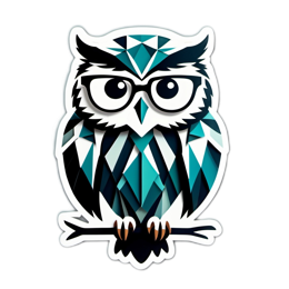 artsy owl SVG PNG design with clean design elements