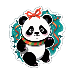 christmas panda SVG PNG design