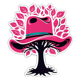 hat tree leaves SVG PNG design with clean design elements