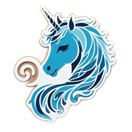 unicorn artistic SVG PNG design with clean design elements