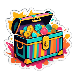 treasure chest coins SVG PNG design