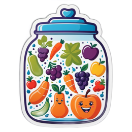 stickers fruits vegetables SVG PNG design