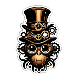 steampunk skull SVG PNG design