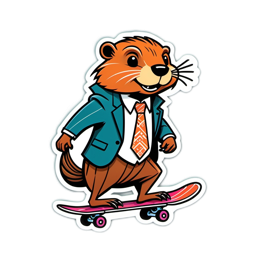skateboarding cartoon SVG PNG design with clean design elements