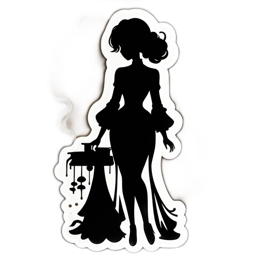silhouette sticker SVG PNG design with clean design elements