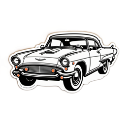 car classic SVG PNG design with clean design elements