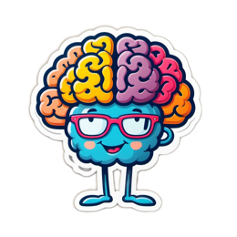 sticker cute brain SVG PNG design