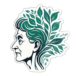 portrait nature SVG PNG design with white and red floral elements