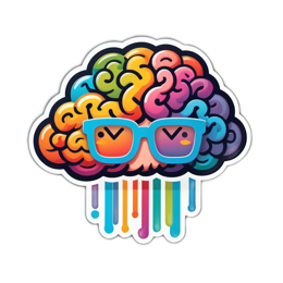colorful brain stickers SVG PNG design