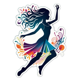 dance colorful floral SVG PNG design with floral elements