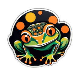 frog vibrant SVG PNG design with clean design elements