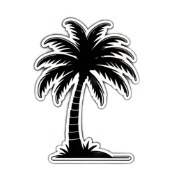 palm tree island SVG PNG design with clean design elements