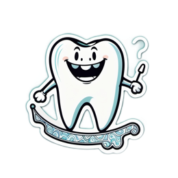 tooth cartoon SVG PNG design with clean design elements