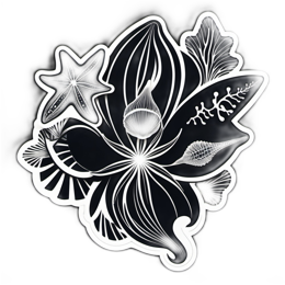 nature flora flower SVG PNG design with clean design elements, black and white floral elements