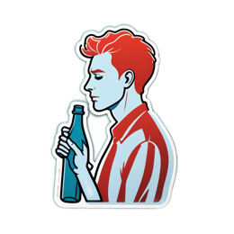sticker profile redhair SVG PNG design with clean design elements
