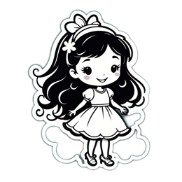 drawing character SVG PNG design with clean design elements