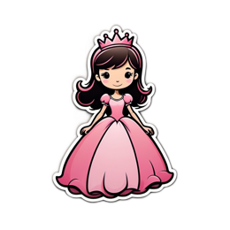 princess cartoon SVG PNG design