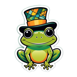 frog cartoon hat SVG PNG design with clean design elements
