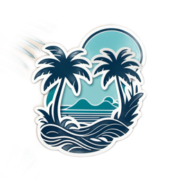 island palm trees SVG PNG design with clean design elements