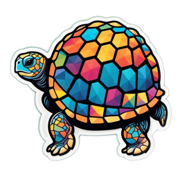 colorful turtle SVG PNG design with clean design elements