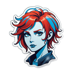 character redhair SVG PNG design with clean design elements