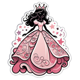 princess sticker SVG PNG design