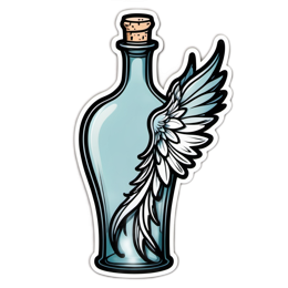 winged bottle SVG PNG design