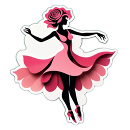 dance flower SVG PNG design with clean design elements