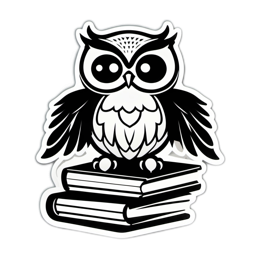 owl books SVG PNG design with clean design elements
