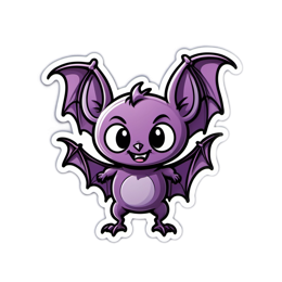 character bat SVG PNG design with clean design elements